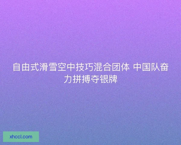 自由式滑雪空中技巧混合团体 中国队奋力拼搏夺银牌